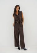 Coffee Checkered pants